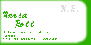 maria roll business card